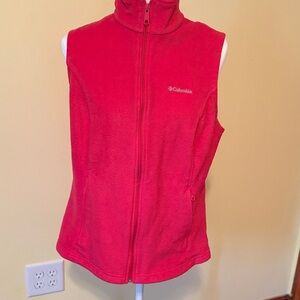 Columbia fleece vest pink
